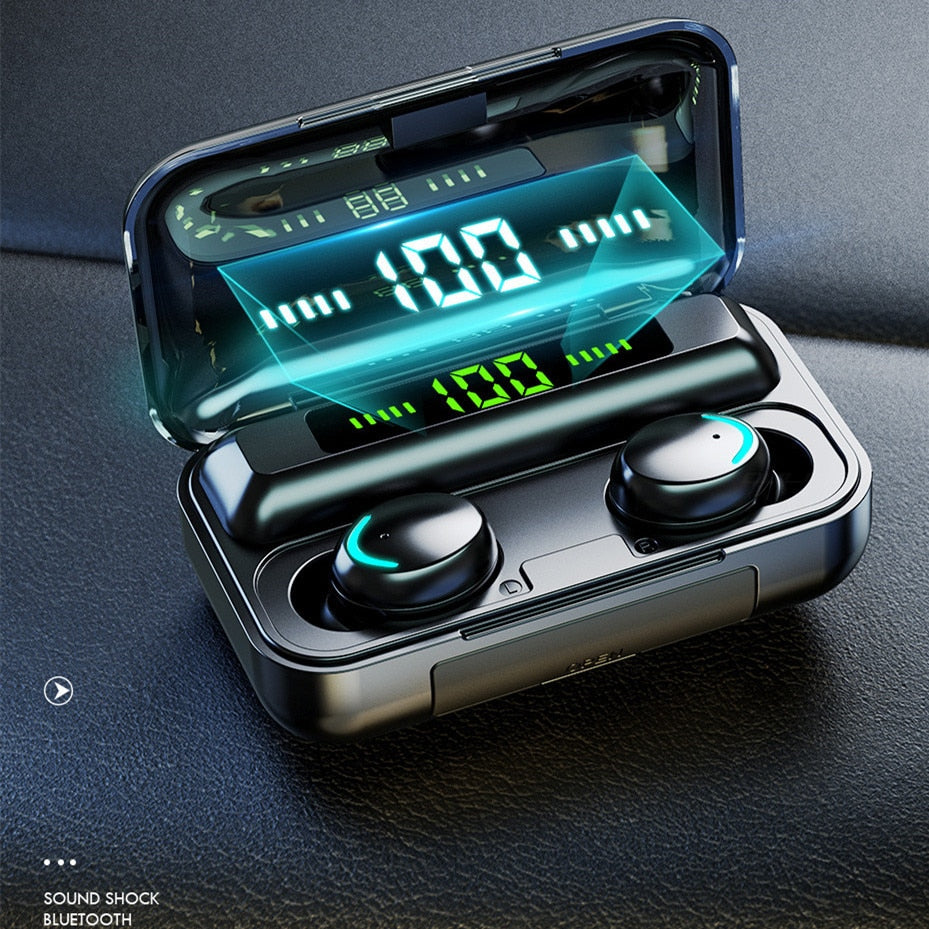 TWS Bluetooth 5.0 Earphones 2200mAh Charging Box Wireless Headphone 9D Stereo Sports Waterproof Earbuds Headsets With Microphone