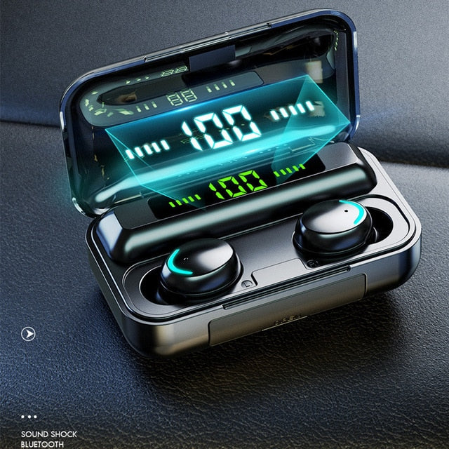 TWS Bluetooth 5.0 Earphones 2200mAh Charging Box Wireless Headphone 9D Stereo Sports Waterproof Earbuds Headsets With Microphone